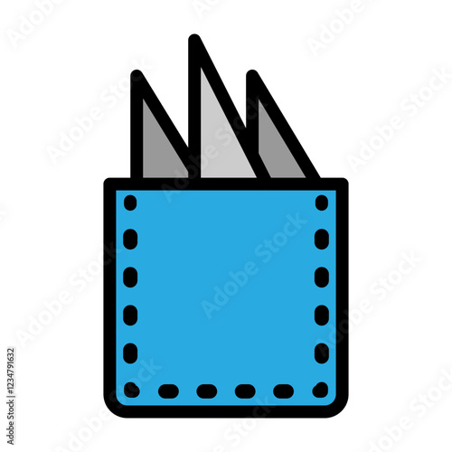 Pocket square Vector Filled Icon Design