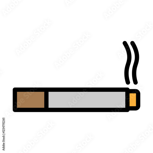 Cigarette Vector Filled Icon Design