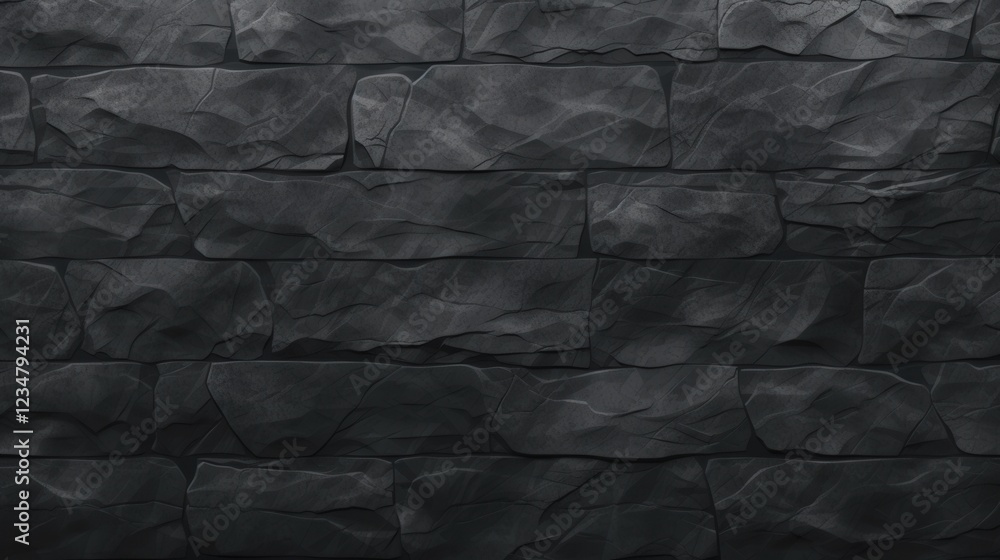 Fototapeta premium Dark Gray Imitation Stone Texture for Flooring, Perfect Background for Various Design Projects and Creative Endeavors in High Quality Imagery