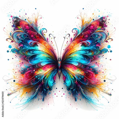 Butterfly art concept