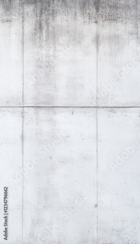 A textured concrete wall, divided into panels, shows subtle variations in tone and shade.