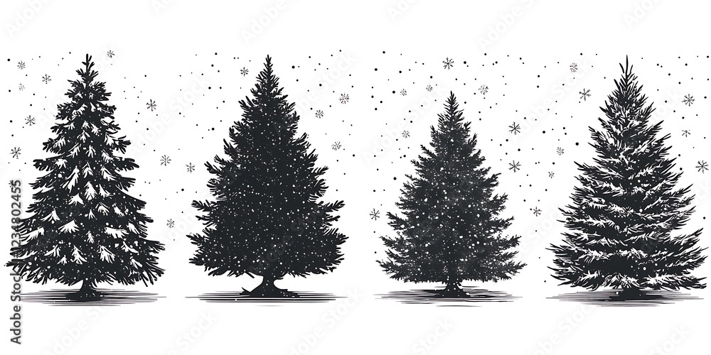 Obraz premium winter forest background
