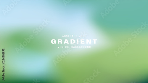 Abstract Mesh Gradient Vector Background Green, Blue, Soft
