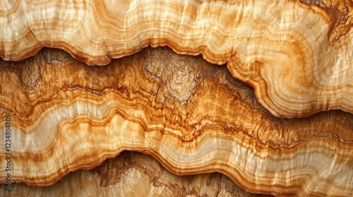 Honey Onyx Texture: Close-up of richly colored honey onyx, showcasing its intricate swirling patterns and translucent layers in warm, amber tones. photo