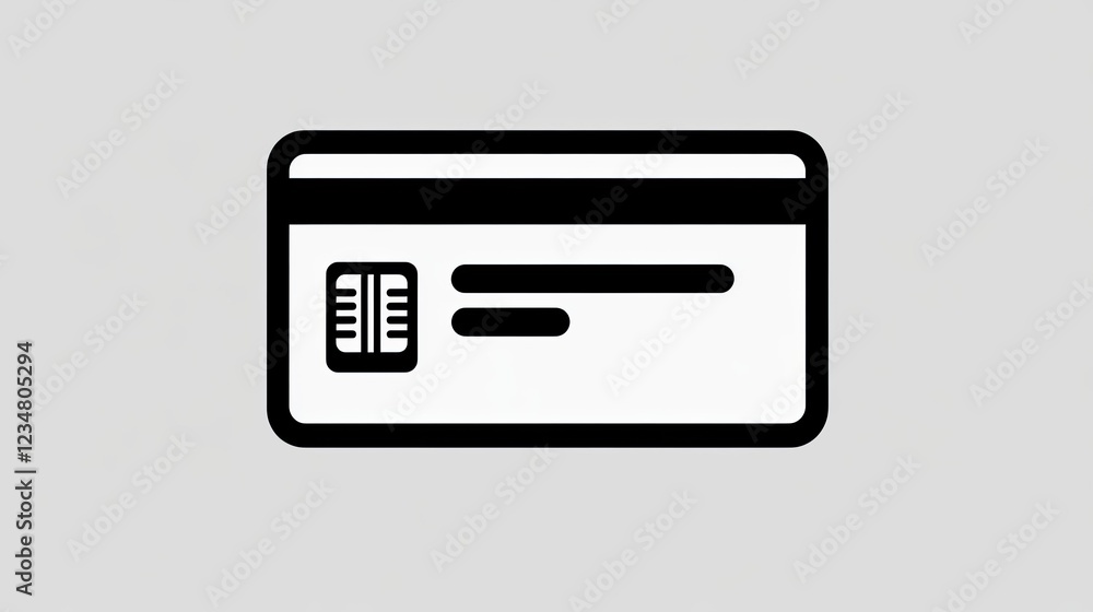 Digital Credit Card Icon Payment Finance Banking Grey Background Digital Credit Card Icon Payment Finance Banking Grey Background