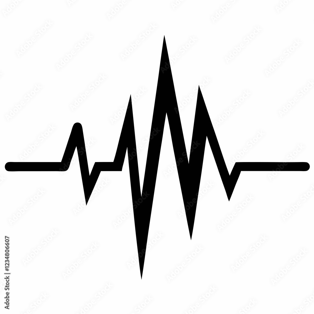 Bold Black Heart Silhouette Vector Design Bold Black Heart Silhouette Vector Design