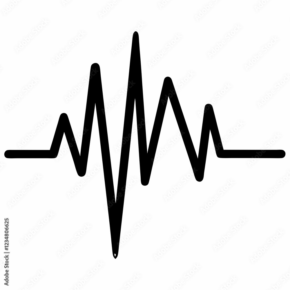 Bold Black Heart Silhouette Vector Design Bold Black Heart Silhouette Vector Design
