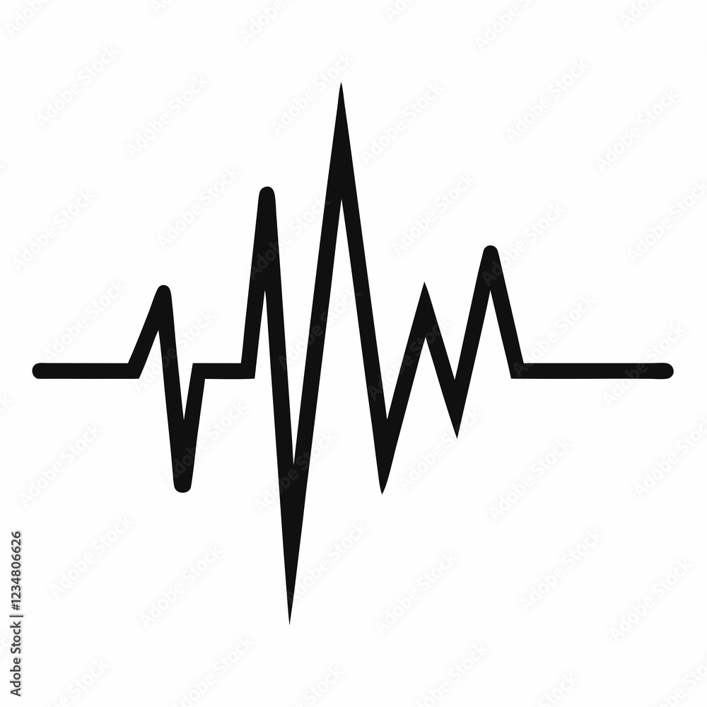 Bold Black Heart Silhouette Vector Design Bold Black Heart Silhouette Vector Design