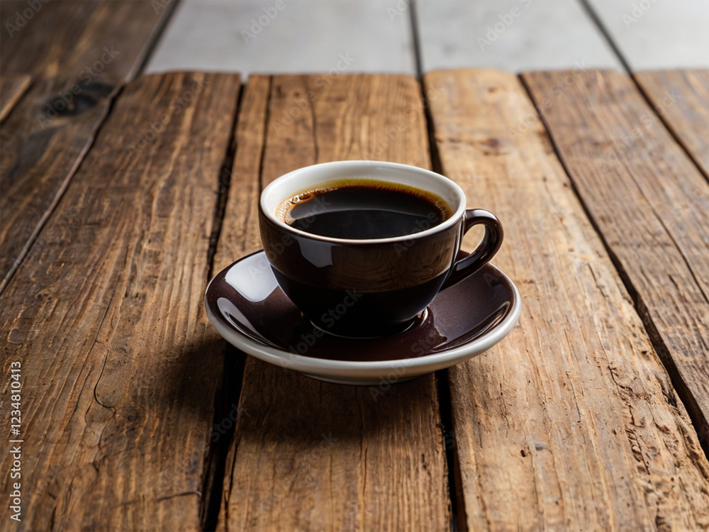 a cup of black coffee on the table a cup of black coffee on the table