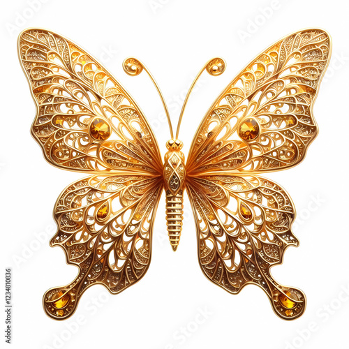 Gold butterfly decoration