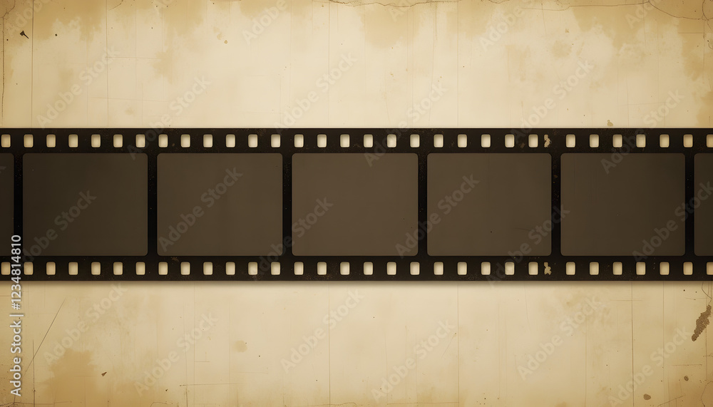 Obraz premium Vintage 35mm film strip with blank frames