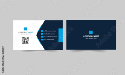 Modern and simple business card template design.