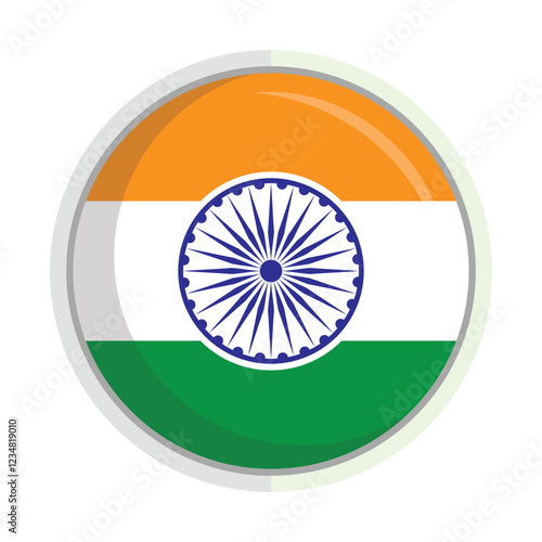 Indian national flag shield Badge