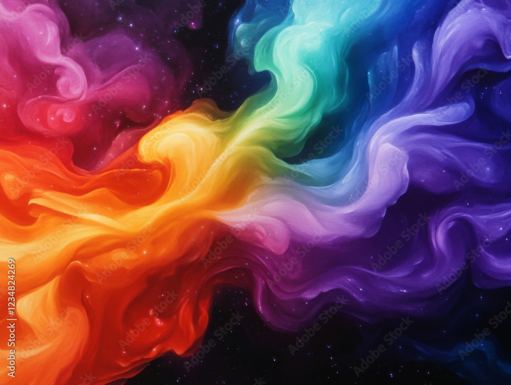 Vibrant Cosmic Swirls of Color Vibrant Cosmic Swirls of Color