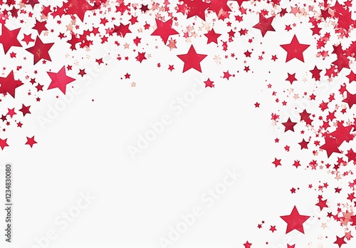 Wallpaper Mural Red stars on a white background Torontodigital.ca