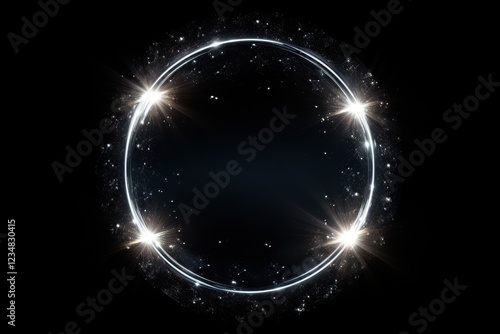 Cosmic light display outer space digital art dark background abstract energy