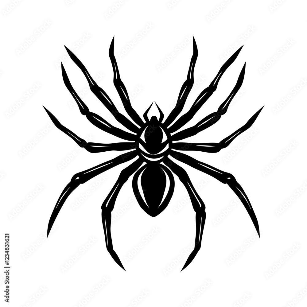 Giant Spider silhouette vector illustration Giant Spider silhouette vector illustration