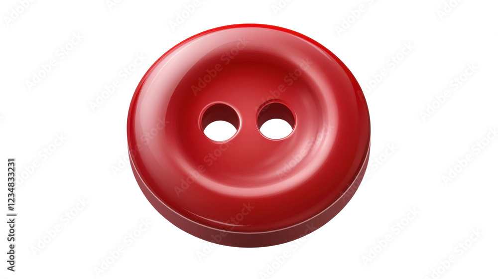 Fototapeta premium red button isolated on white background 