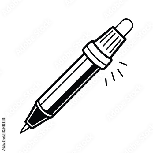 Gel Pen Illustration – High-Quality Vector for Writing, Drawing, and Calligraphy