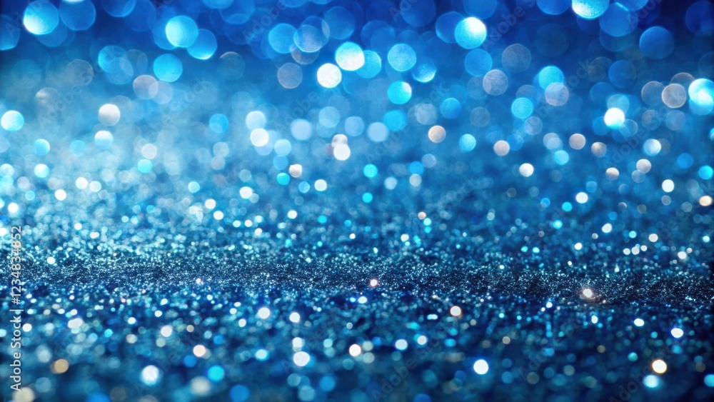 A sparkling blue background with a soft focus and shimmering bokeh lights. A sparkling blue background with a soft focus and shimmering bokeh lights.