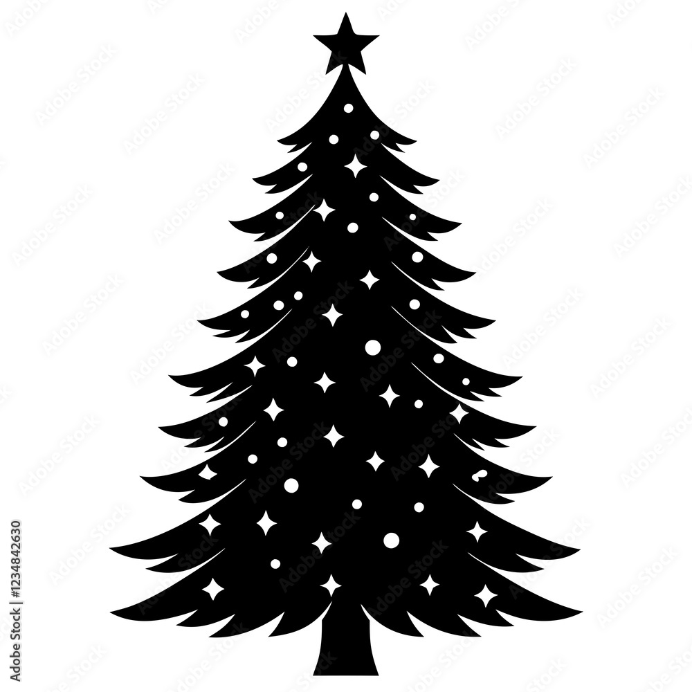 Obraz premium set of christmas trees