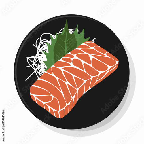 Fresh Salmon Sashimi - Japanese Cuisine Photography