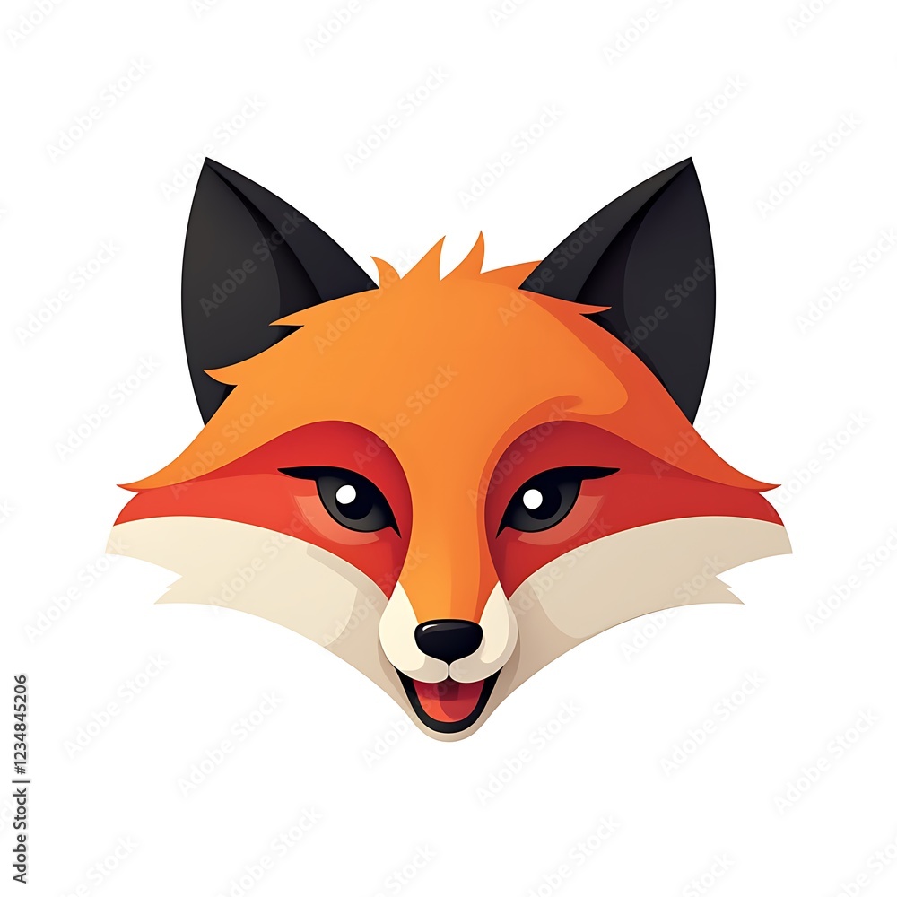 Obraz premium red fox vector illustration