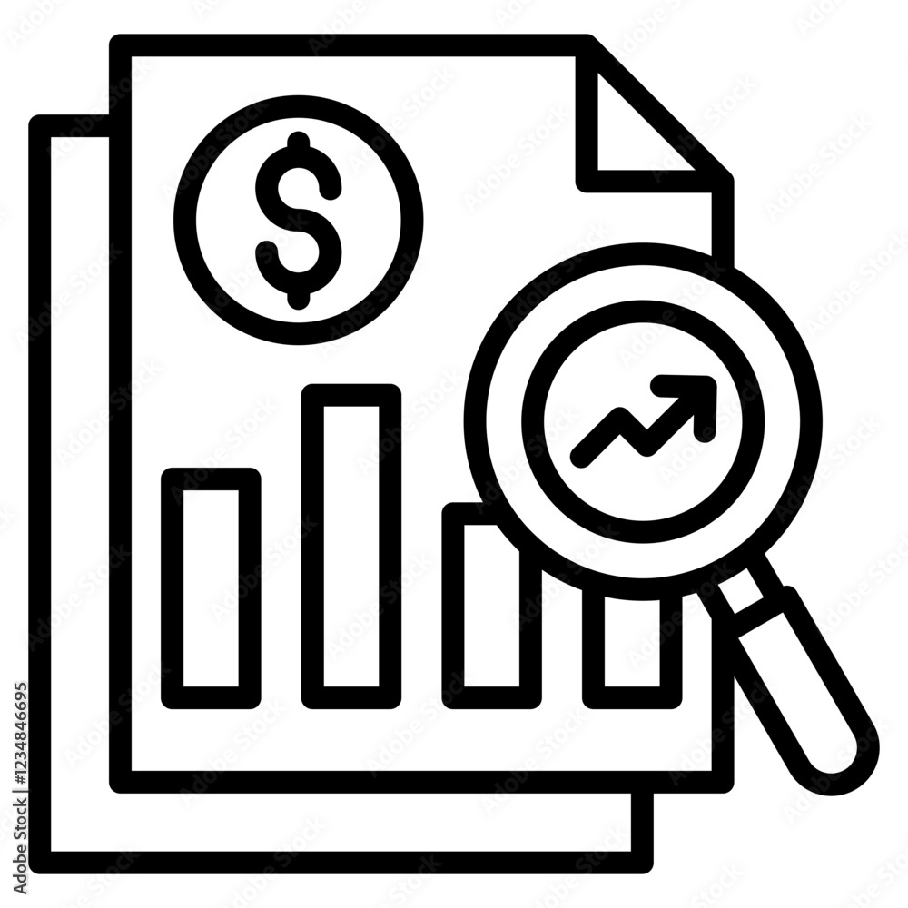 Financial Modeling Icon Element For Design Financial Modeling Icon Element For Design