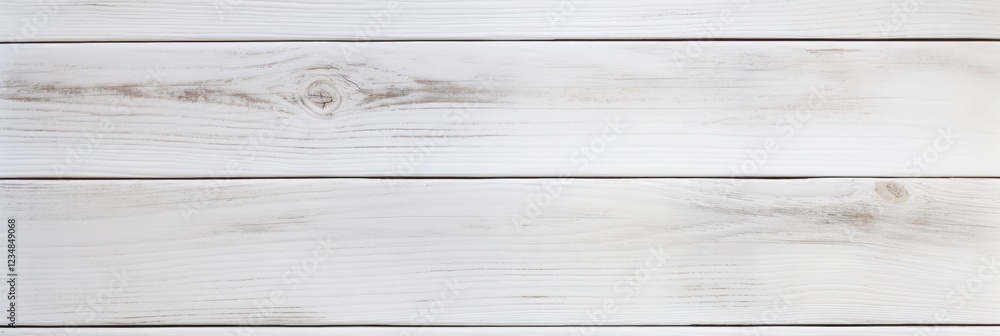 Fototapeta premium White Wooden Textured Desktop Background Overhead View For Use in Design Projects and Creative Workspaces