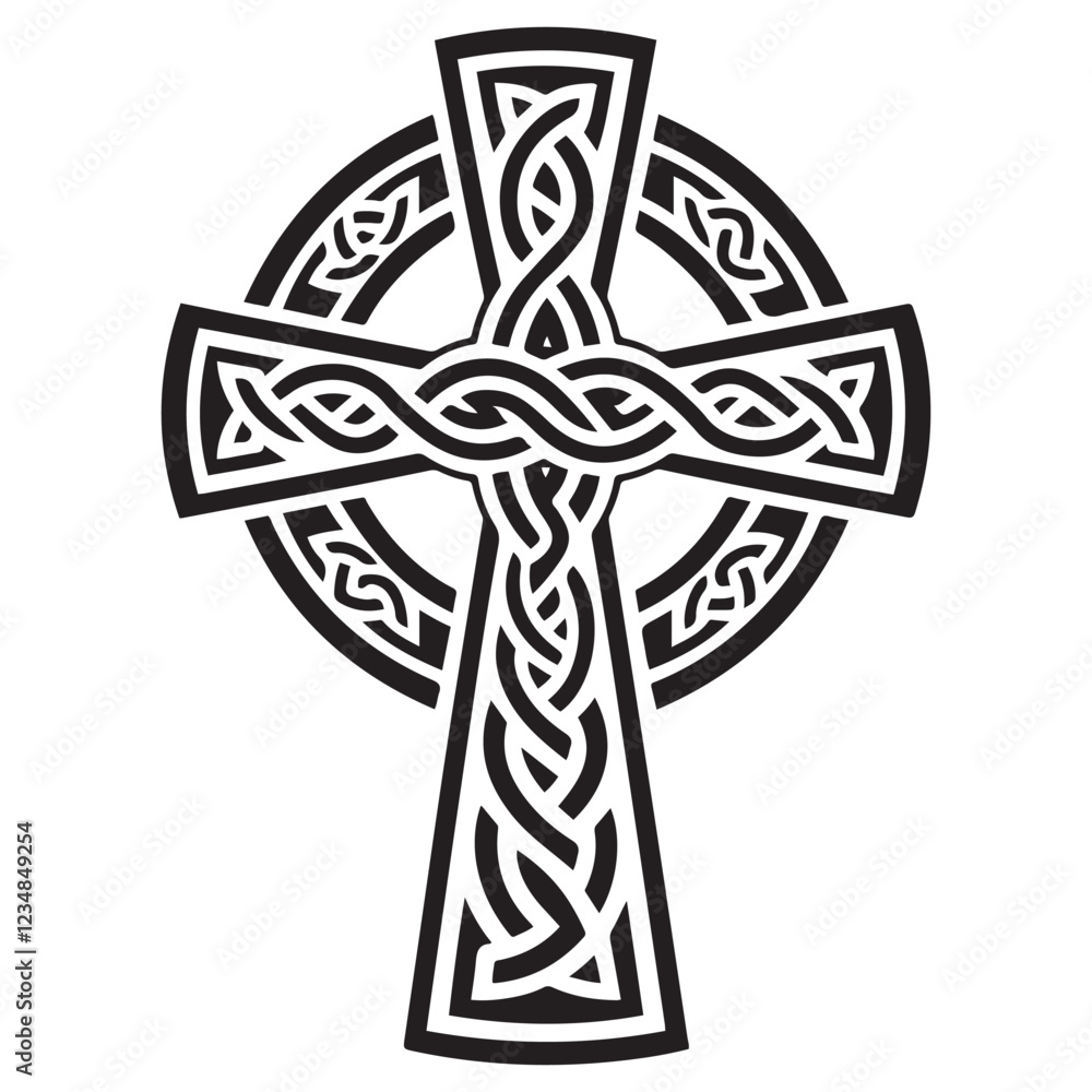 Celtic Cross Silhouette vector illustration Celtic Cross Silhouette vector illustration