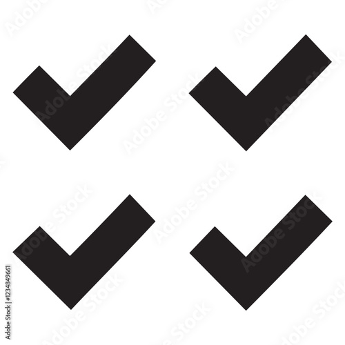 Check Mark Silhouette vector illustration