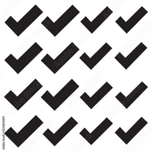 Check Mark Silhouette vector illustration