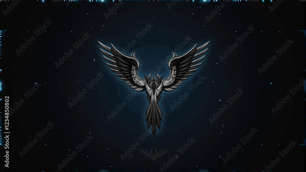 Fototapeta premium angel wings on black background