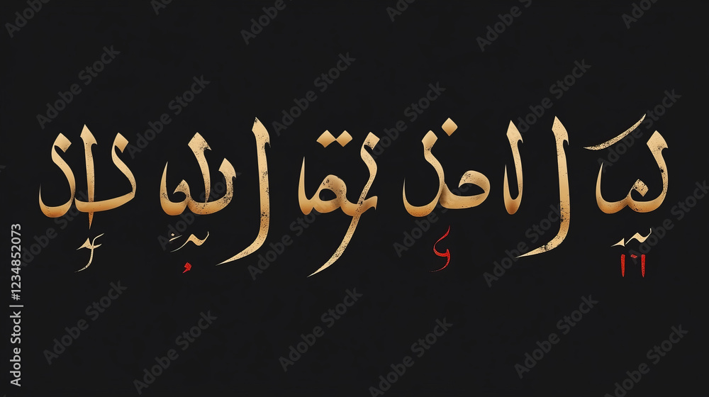 elegant gold arabic calligraphy art on black background featuring traditional islamic typography design and religious script with high-resolution digital arabic designs