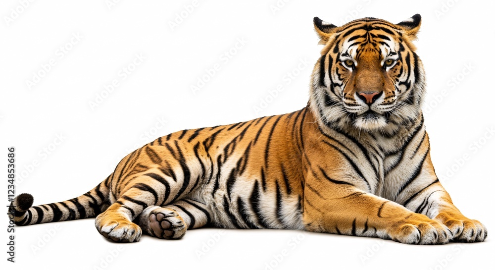 Obraz premium Tiger isolated on white