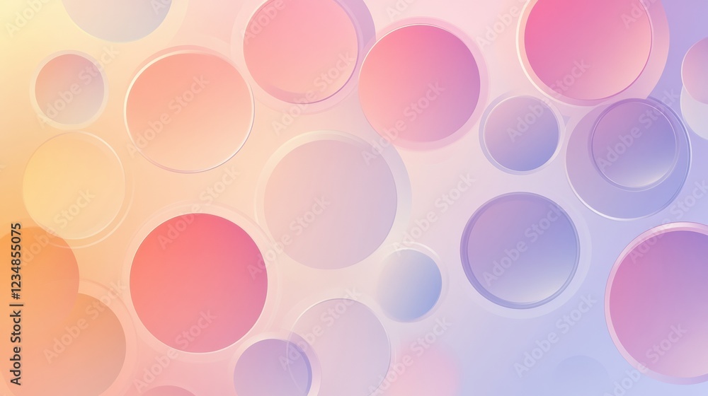 Colorful abstract pattern of overlapping circles creating a soft gradient in pastel hues. Generative AI Colorful abstract pattern of overlapping circles creating a soft gradient in pastel hues. Generative AI