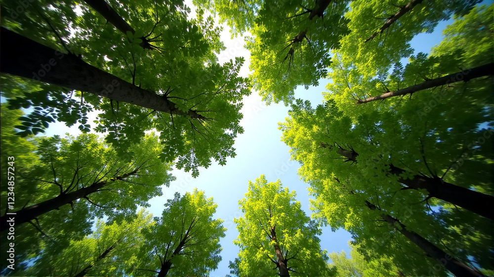 Fototapeta premium sun shining through the trees