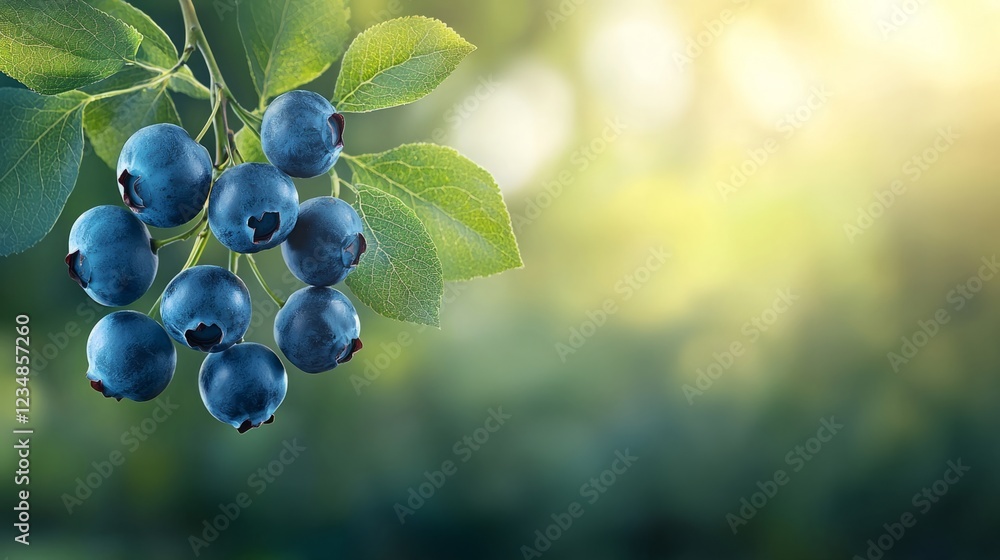 Realistic Close-Up of Fresh Blueberries with Perfect Lighting, Capturing Their High-Quality Fresh Look and Subtle Glossy Texture, Set Against a Softly Blurred Background Realistic Close-Up of Fresh Blueberries with Perfect Lighting, Capturing Their High-Quality Fresh Look and Subtle Glossy Texture, Set Against a Softly Blurred Background
