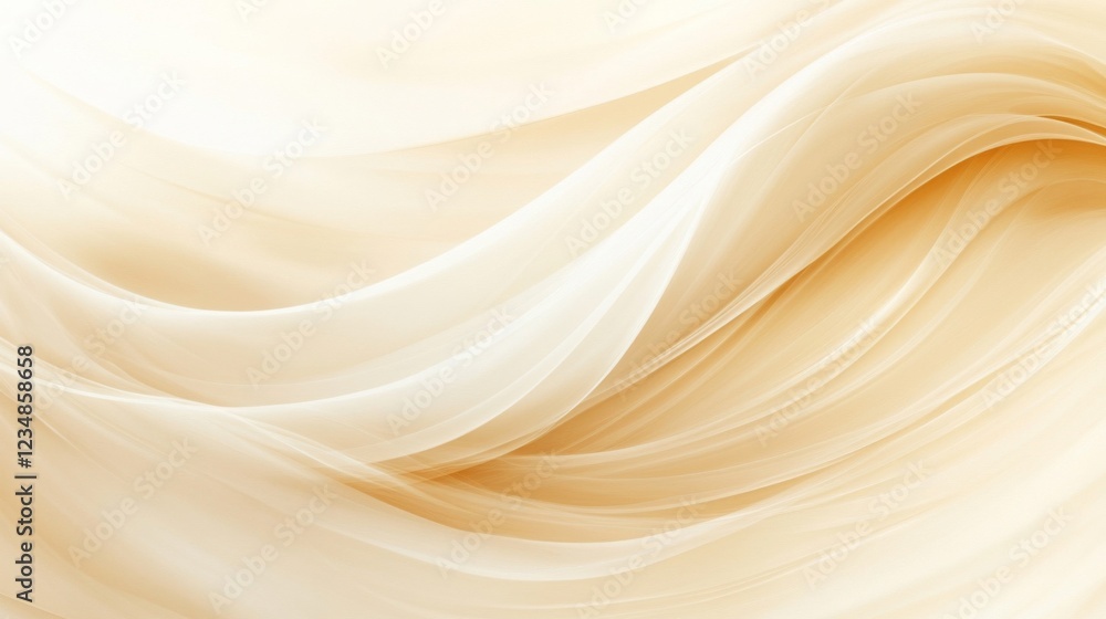 Fototapeta premium Abstract Beige Fabric Swirling Softly Elegant Design