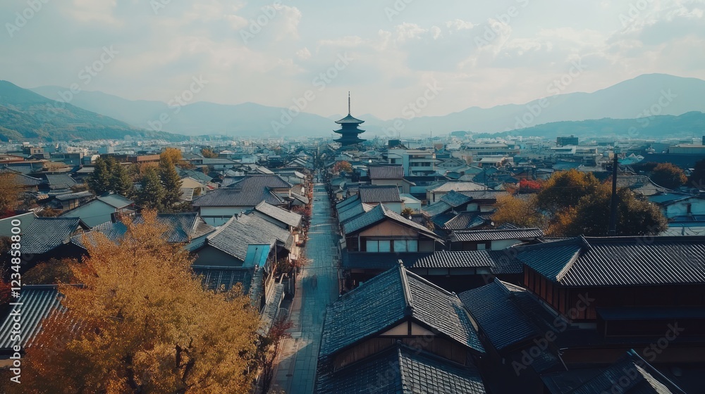 Obraz premium Beautiful view Kyoto's old town