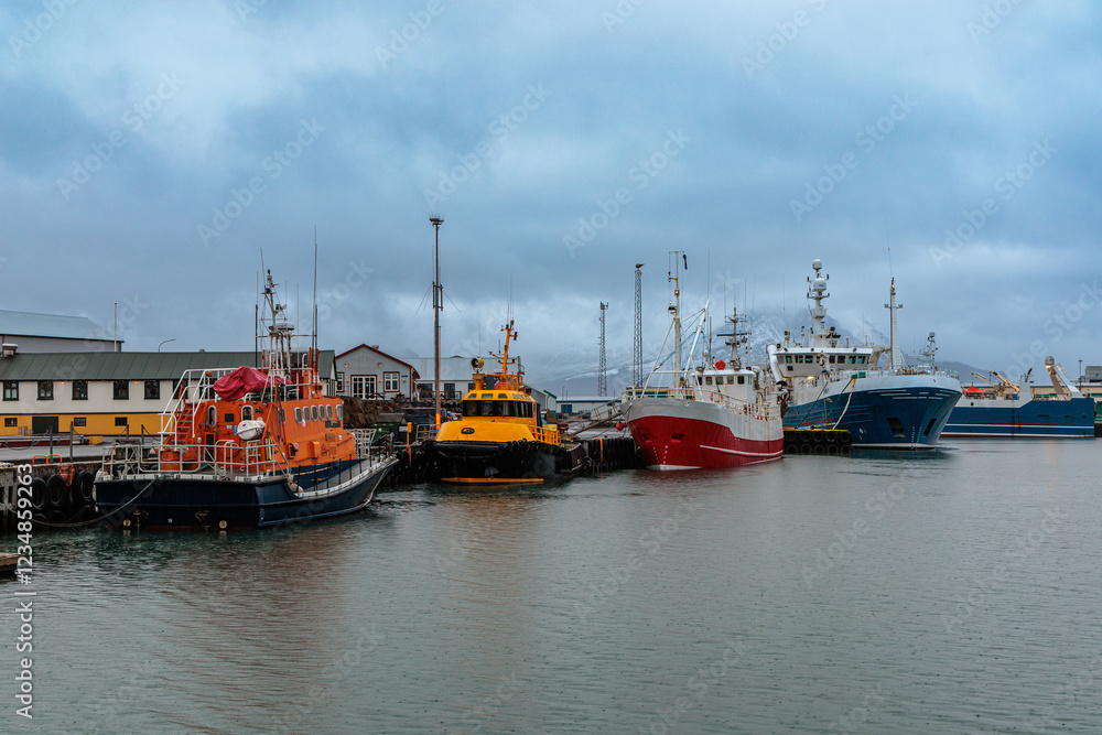 A small fishing port in Hofn in the east of Iceland.