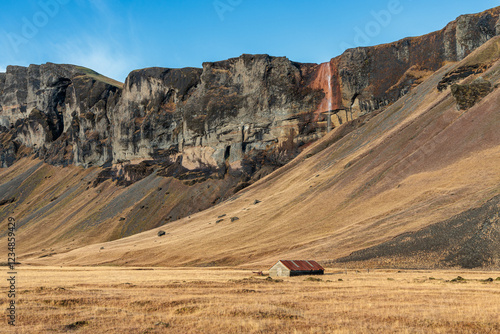 Obraz na płótnie Landscape around Orustuholl (Battle Hill) in Iceland. w salonie