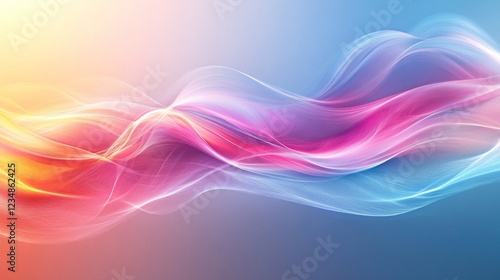 Wallpaper Mural Abstract Colorful Waves Flowing Seamlessly Torontodigital.ca