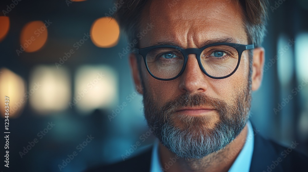 Professional Portrait of a Thoughtful Man Professional Portrait of a Thoughtful Man