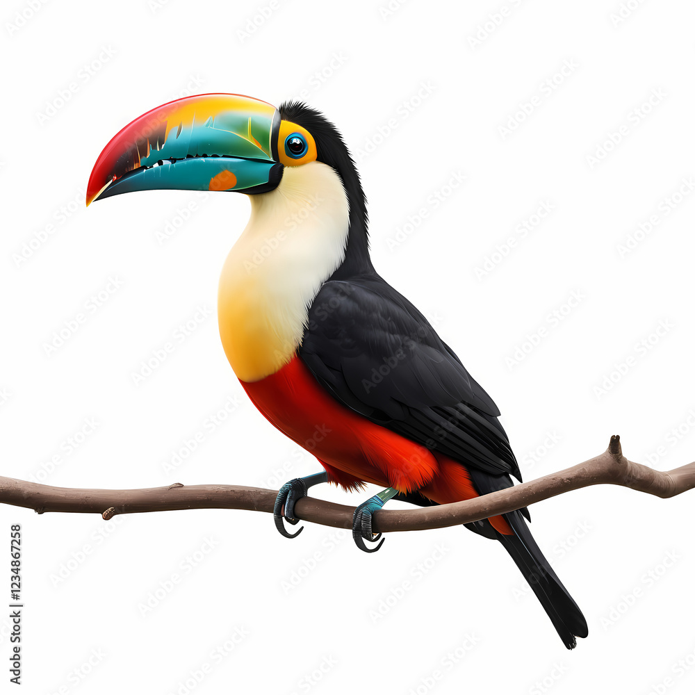 Fototapeta premium toucan isolated on white or transparent 