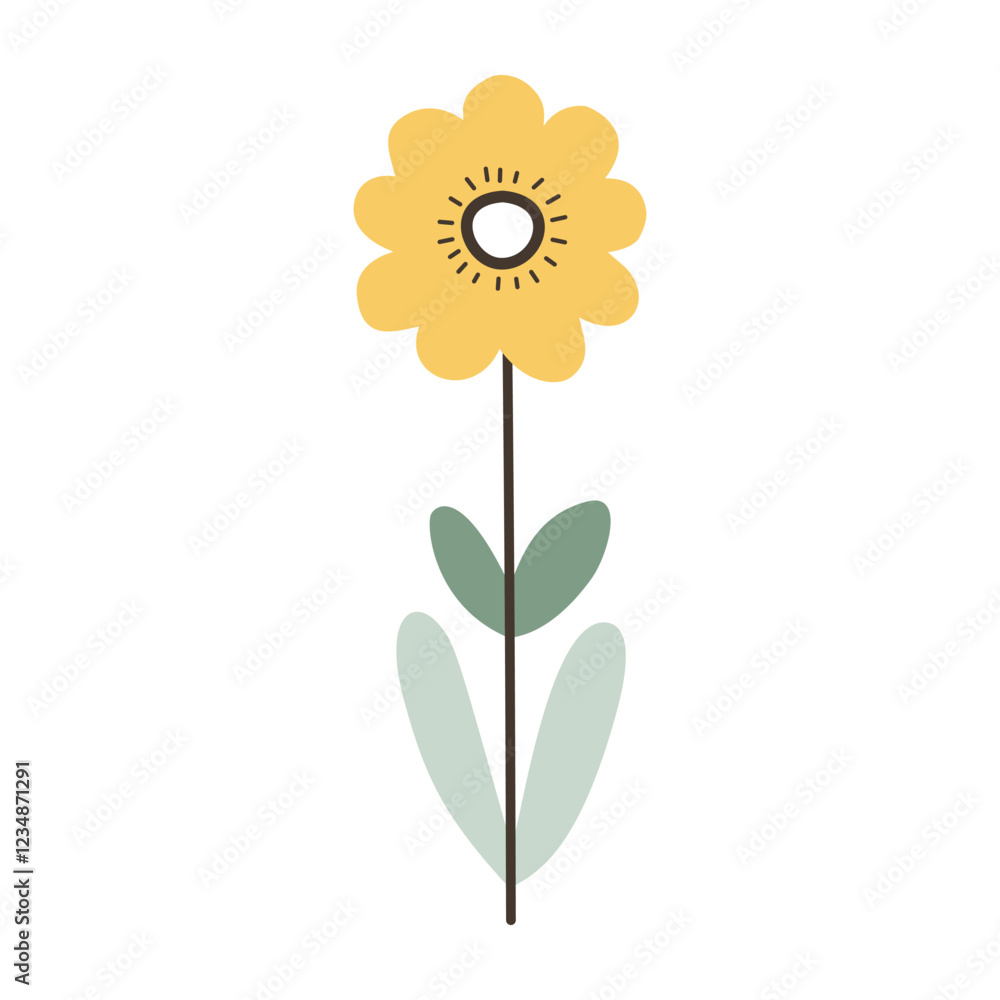 Cute flower,cartoon, isolated, vector illustration, graphic design, flat Cute flower,cartoon, isolated, vector illustration, graphic design, flat