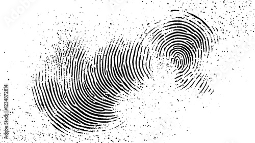 Fingerprint isolated on white background. Fingerprint vector illustration. White isolated fingerprint. 