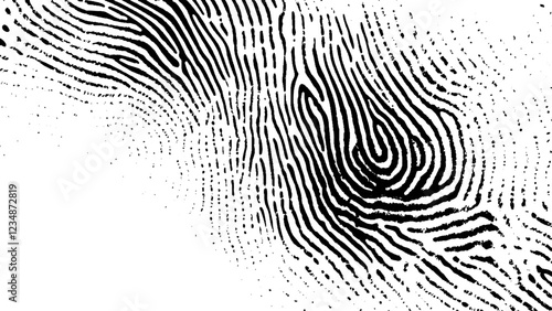 Fingerprint isolated on white background. Fingerprint vector illustration. White isolated fingerprint. 