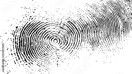 Fingerprint on a white background. Seamless pattern with black and white fingerprint on isolated background, vector illustration, high resolution photography, 
