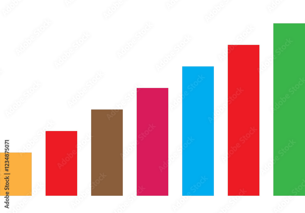 illustration of business graph chart arrow illustration of business graph chart arrow